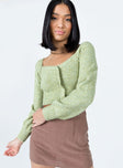 Cropped jumper Soft knit material  Wide neckline  
