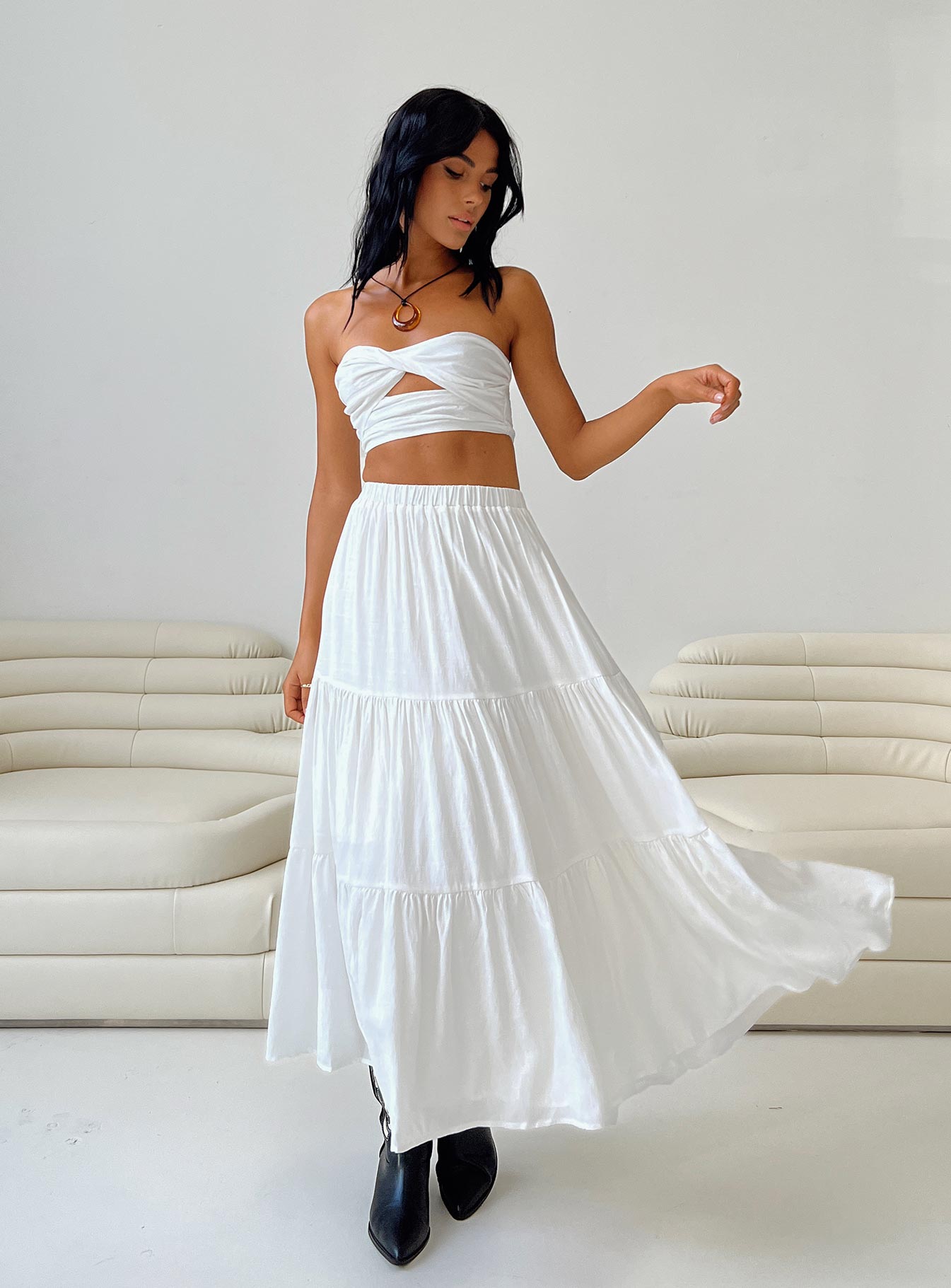 Shop Formal Dress - Allie Set White sixth image