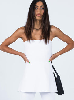 Anderson Strapless Top White