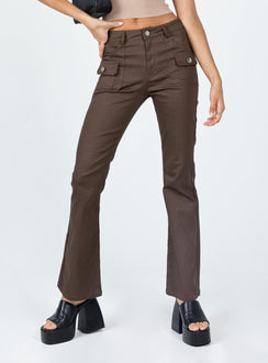 Princess Polly   Neiko Pants Brown
