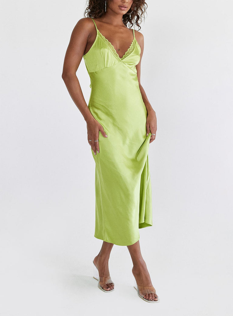 Princess Polly Plunger  Trudence Midi Dress Green