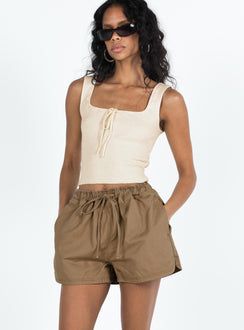 Clark Shorts Beige Princess Polly high-rise 
