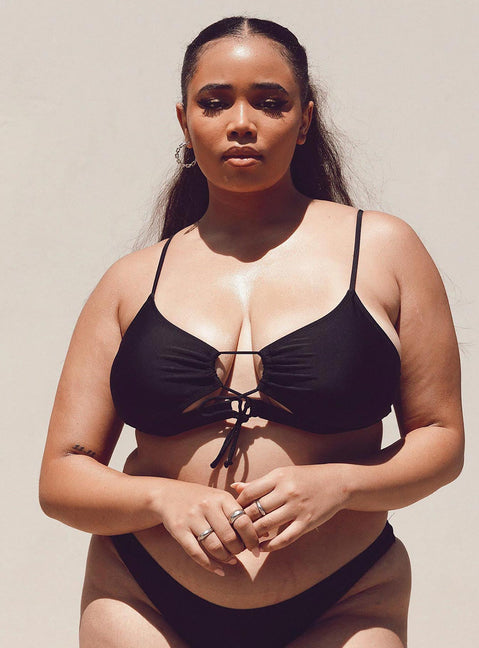 Ashley Bikini Top Black Curve