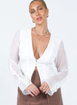 Rema Long Sleeve Top White