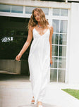 Princess Polly Plunger  Chelsea Maxi Dress White