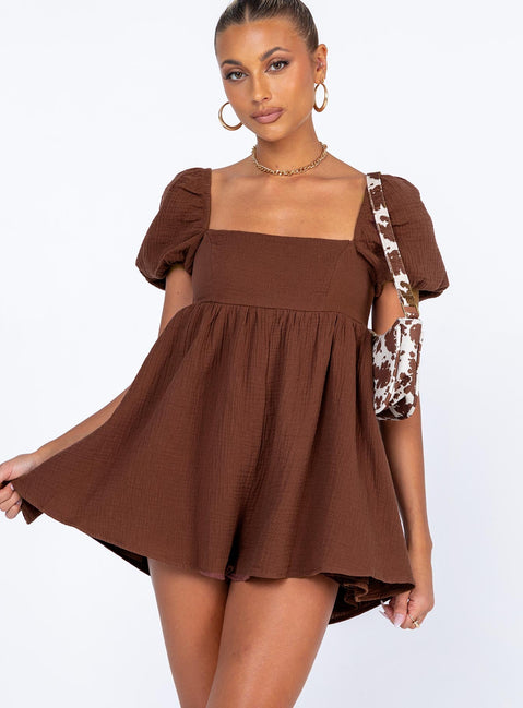 Lorna Playsuit Brown
