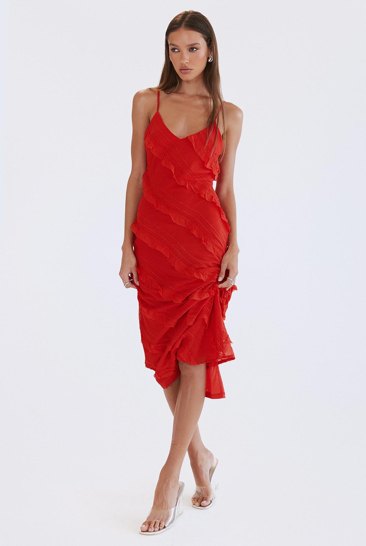 Shop Formal Dress - Lars Maxi Dress Red fifth image