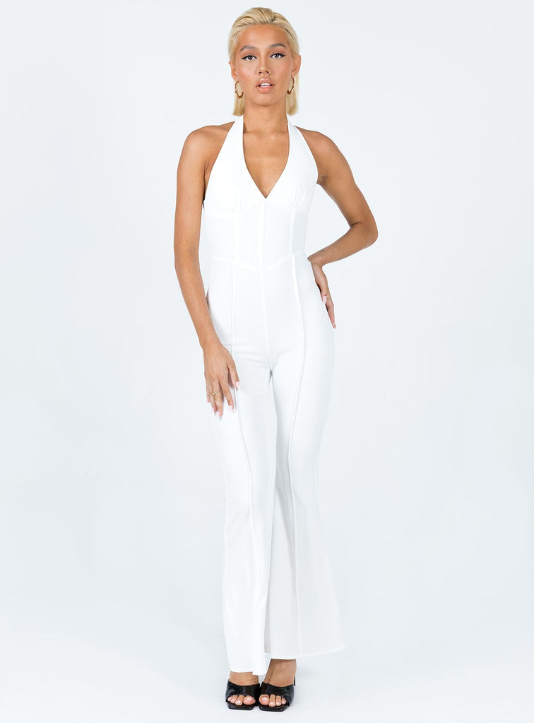 Everly Corset Jumpsuit White