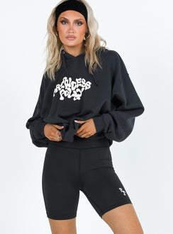 Bike shorts High waisted Elasticated waistband Graphic print Good stretch Unlined