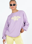 Sweatshirt Graphic print at front and back Crew neckline Drop shoulder Ribbed cuffs and waistband