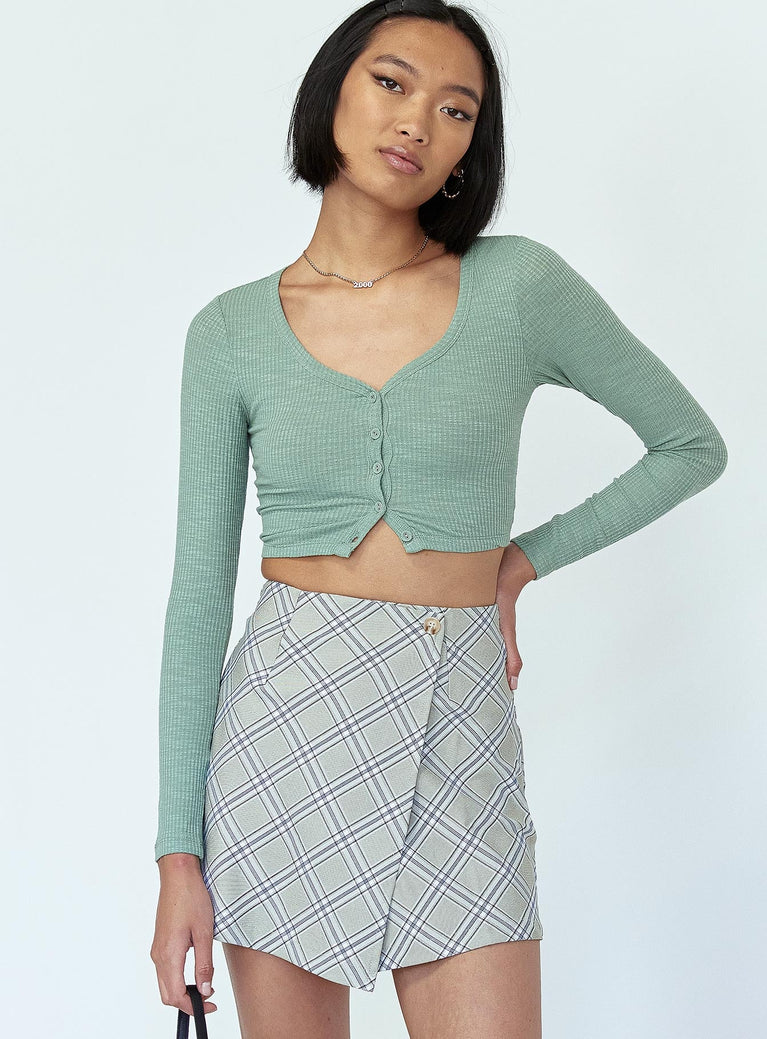 Ailisha Mini Skirt Green