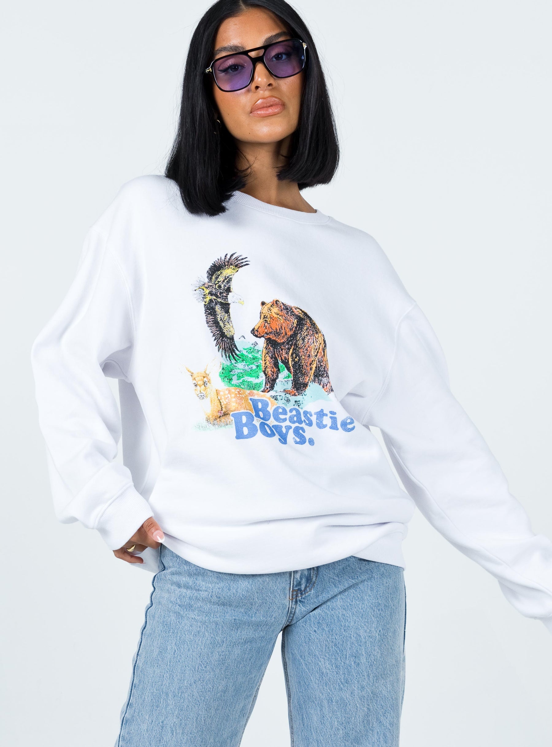 Beastie Boys Jumper White
