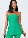 Anderson Strapless Top Green