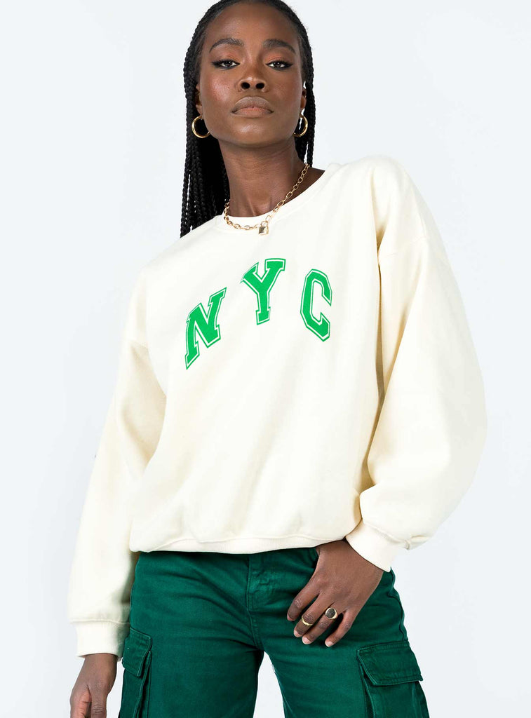 NYC Sweatshirt Beige