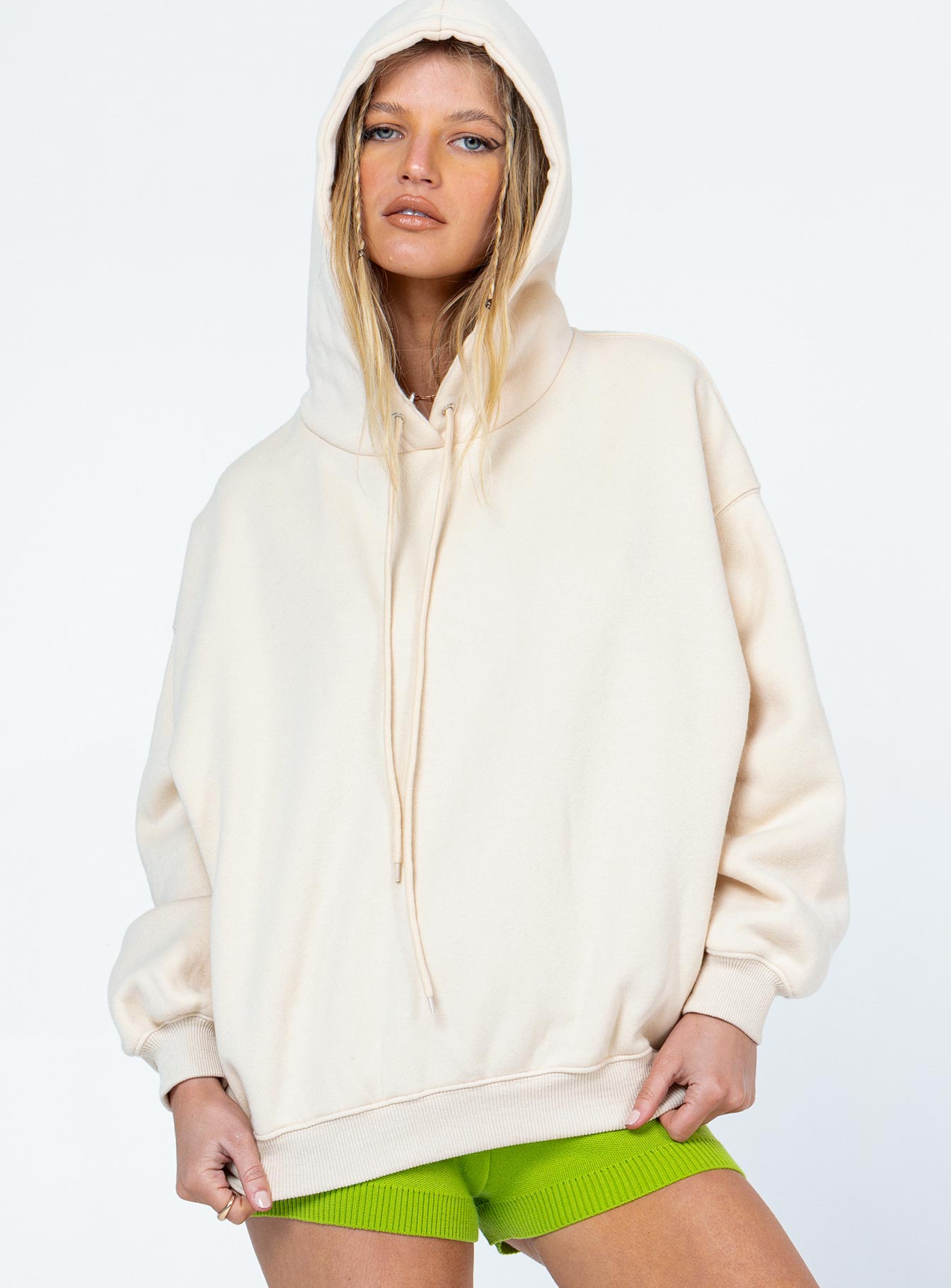 Love Yourself Hoodie Beige Princess Polly  Cropped 