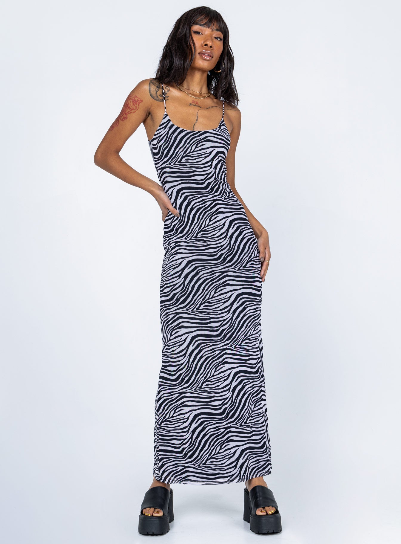 Shop Formal Dress - Knox Maxi Dress Zebra fifth image