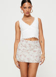 Salmar Mini Skirt Cream / Pink Floral