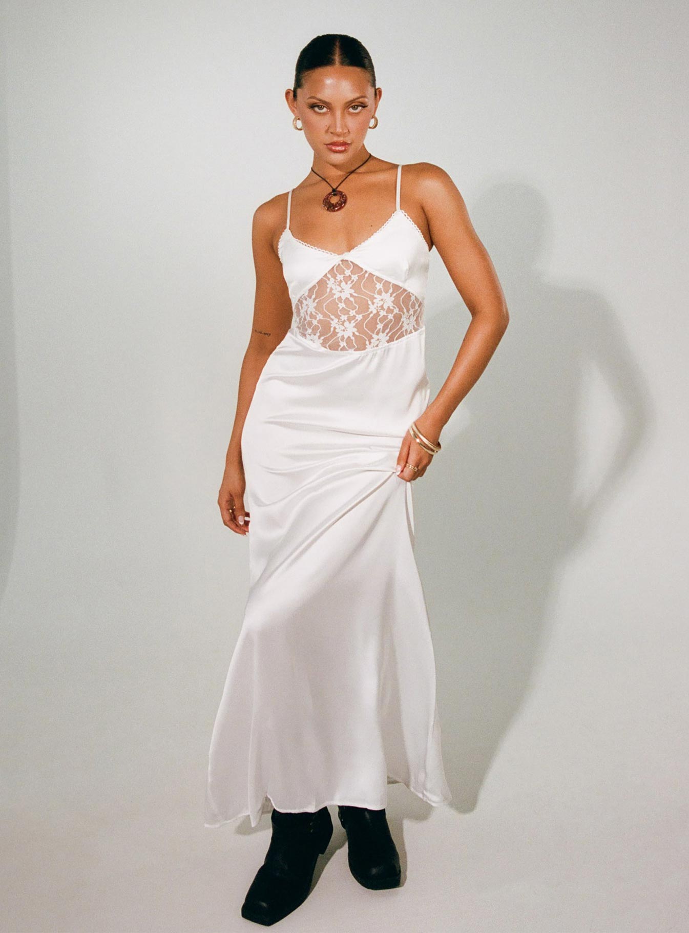 Shop Formal Dress - Roselle Maxi Dress White fourth image