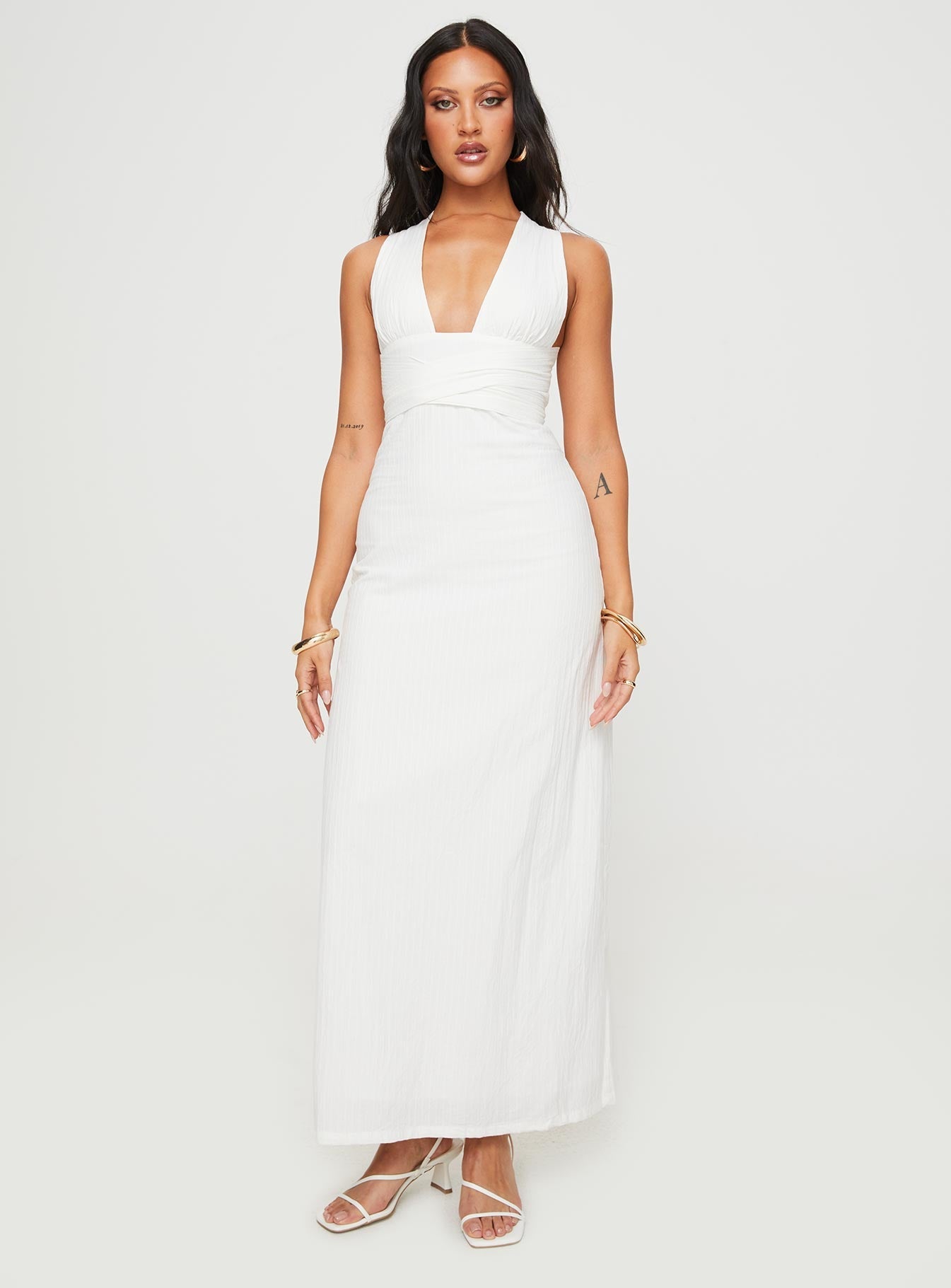 Shop Formal Dress - Alsace Maxi Dress White fifth image