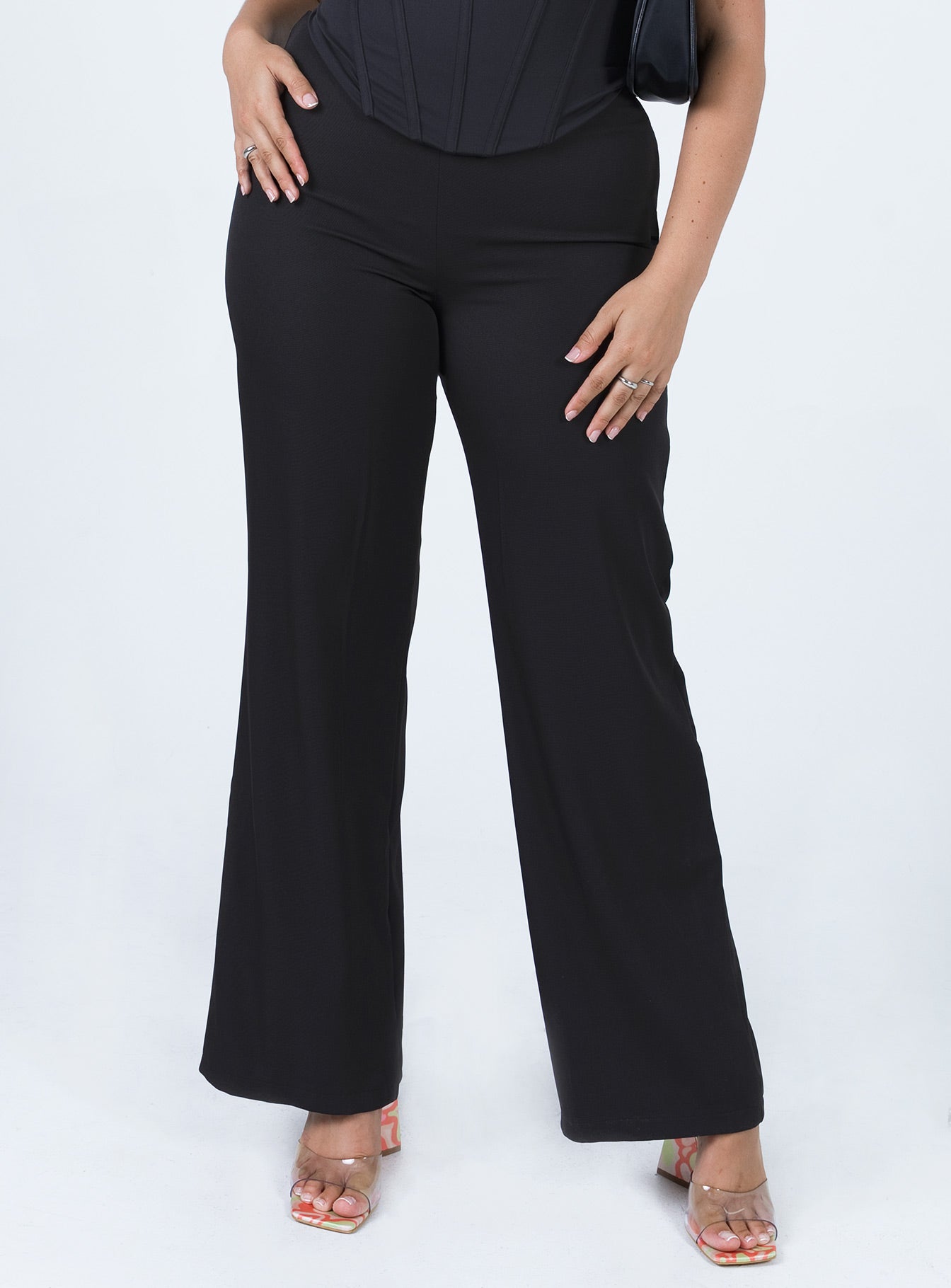 Princess Polly   Christie Low Rise Pants Black