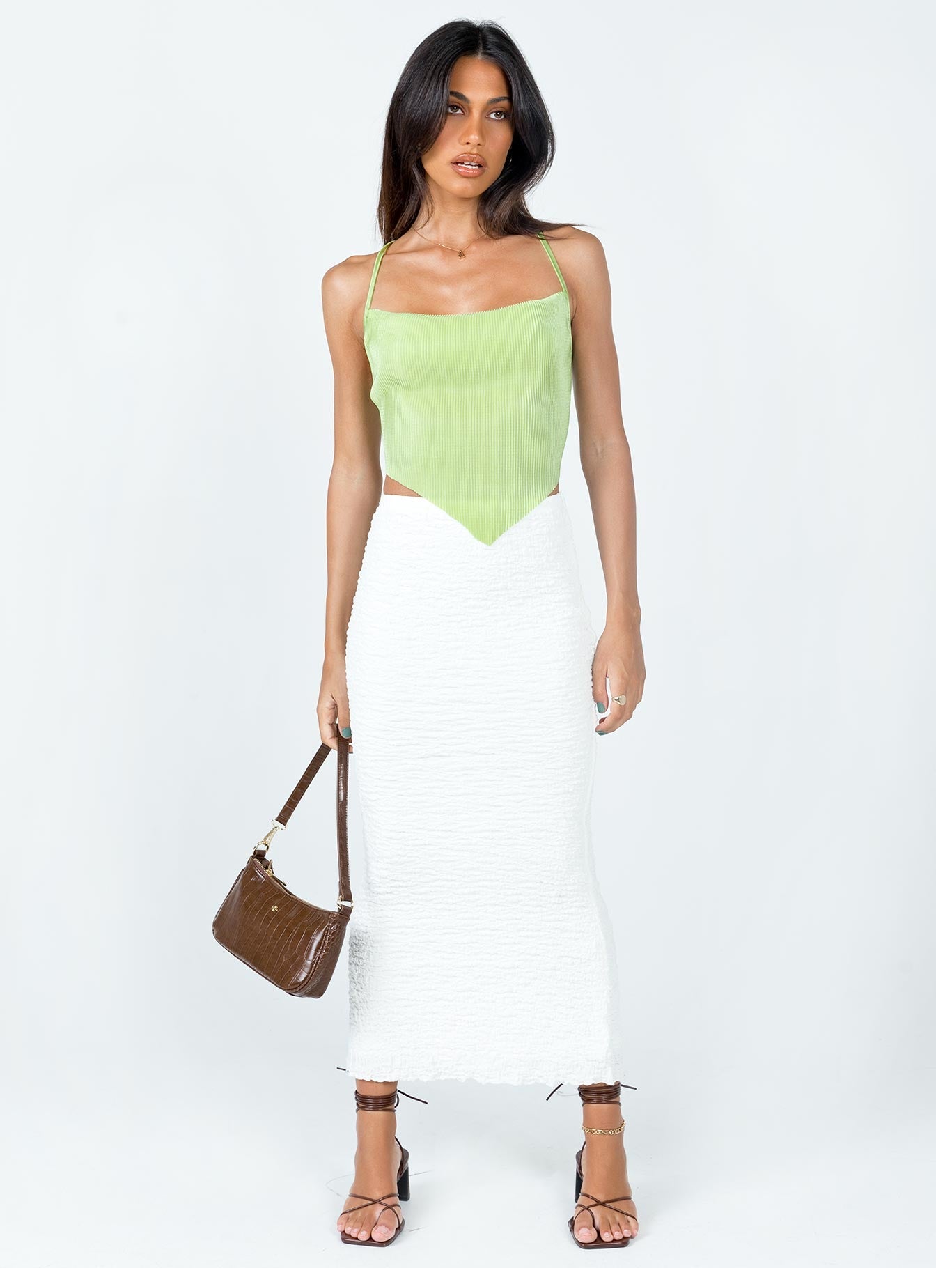 Rubes Midi Skirt White