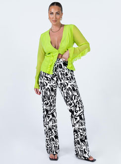 Princess Polly   Motel Zoven Trouser Wrapped Gothic Black / White