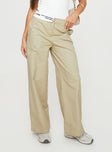 Princess Polly mid-rise  Carazon Pants Beige