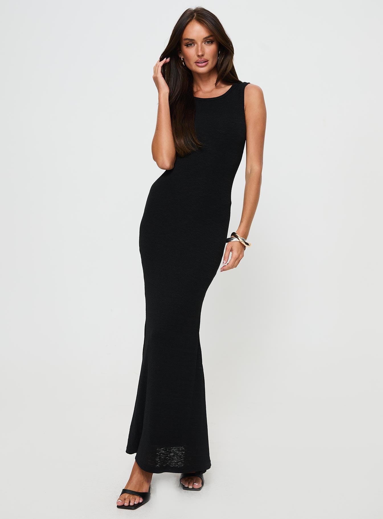 Shop Formal Dress - Ashen Maxi Dress Black fifth image