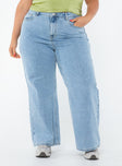 Princess Polly High Rise  Denver Denim Jeans Mid Wash Curve