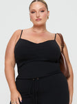 Black Top, adjustable straps, built-in bra with soft cups