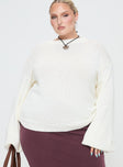 Princess Polly Curve  Sweater Oversized fit, thick knit material, rounded neckline, relaxed sleeves, drop shoulder Good stretch, unlined