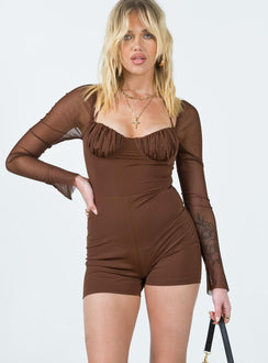 Robyn Romper Brown