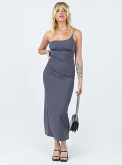 Deliza One Shoulder Maxi Dress Grey
