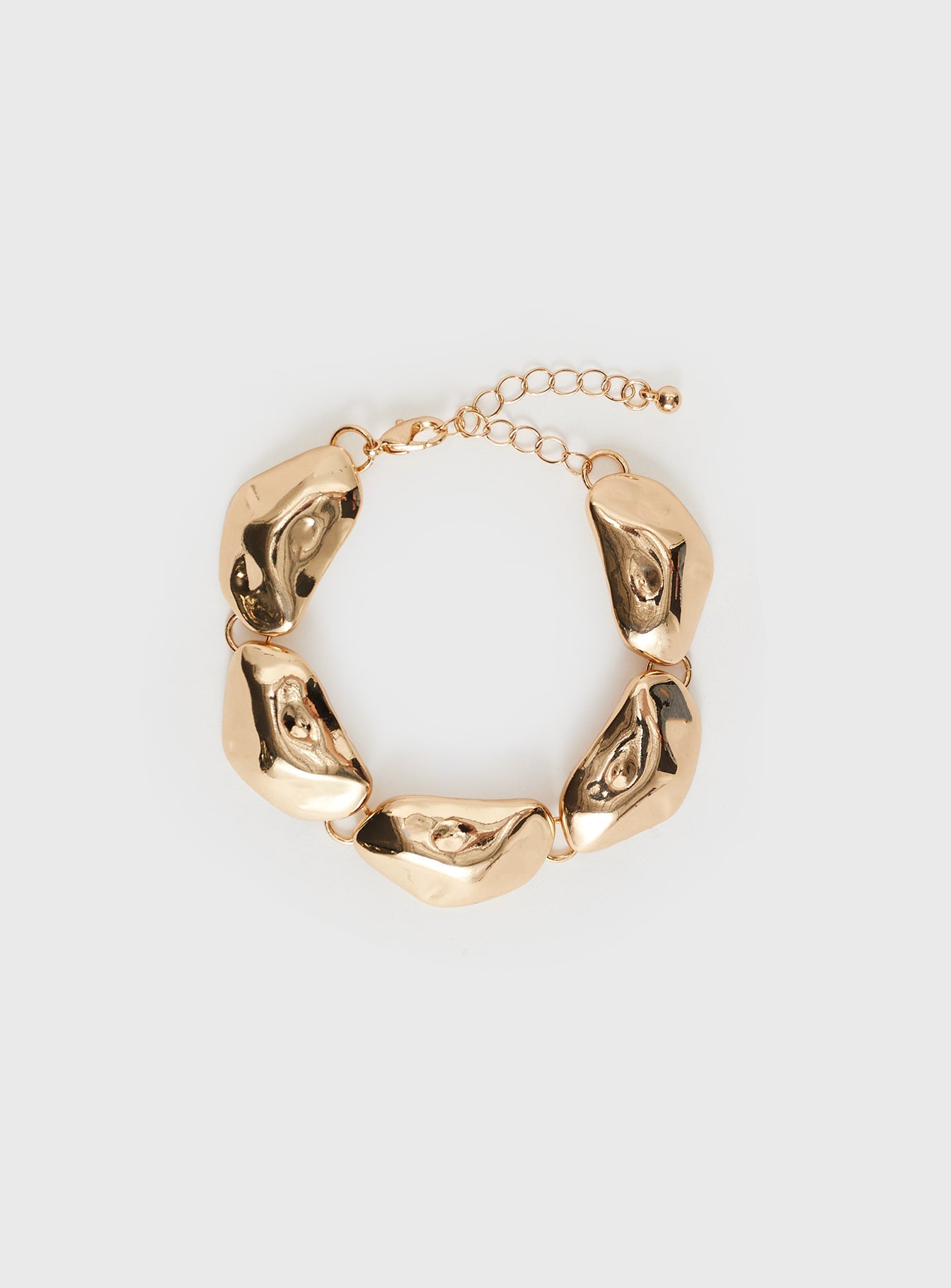 Gold toned toned bracelet Lobster clasp fastening, chunky style