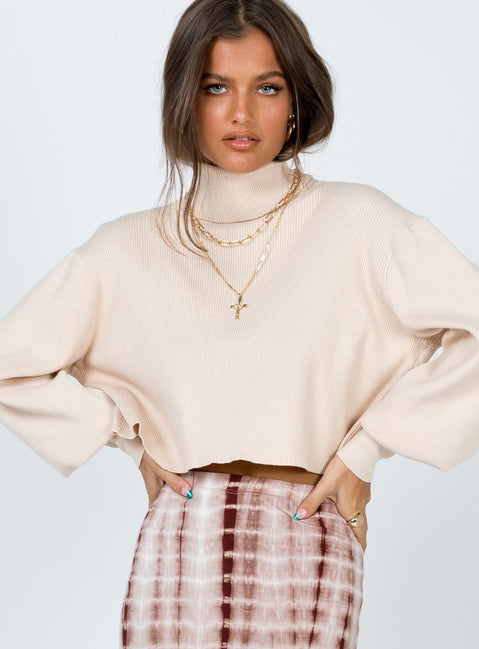 Izzy Turtleneck Sweater Cream