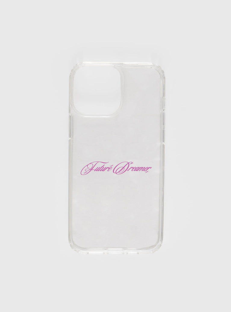 iPhone case Plastic clip on style, graphic print, lightweight, clear case