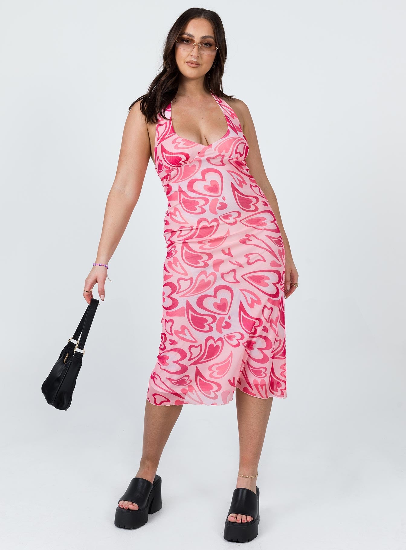 Princess Polly   Tiffany Midi Dress Pink