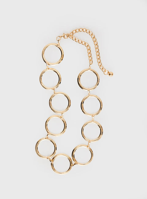 Gold-toned chain belt Lobster clasp fastening