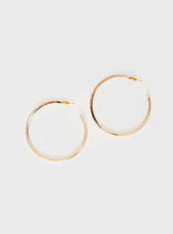 Gold-toned hoops Diamante detail, stud fastening