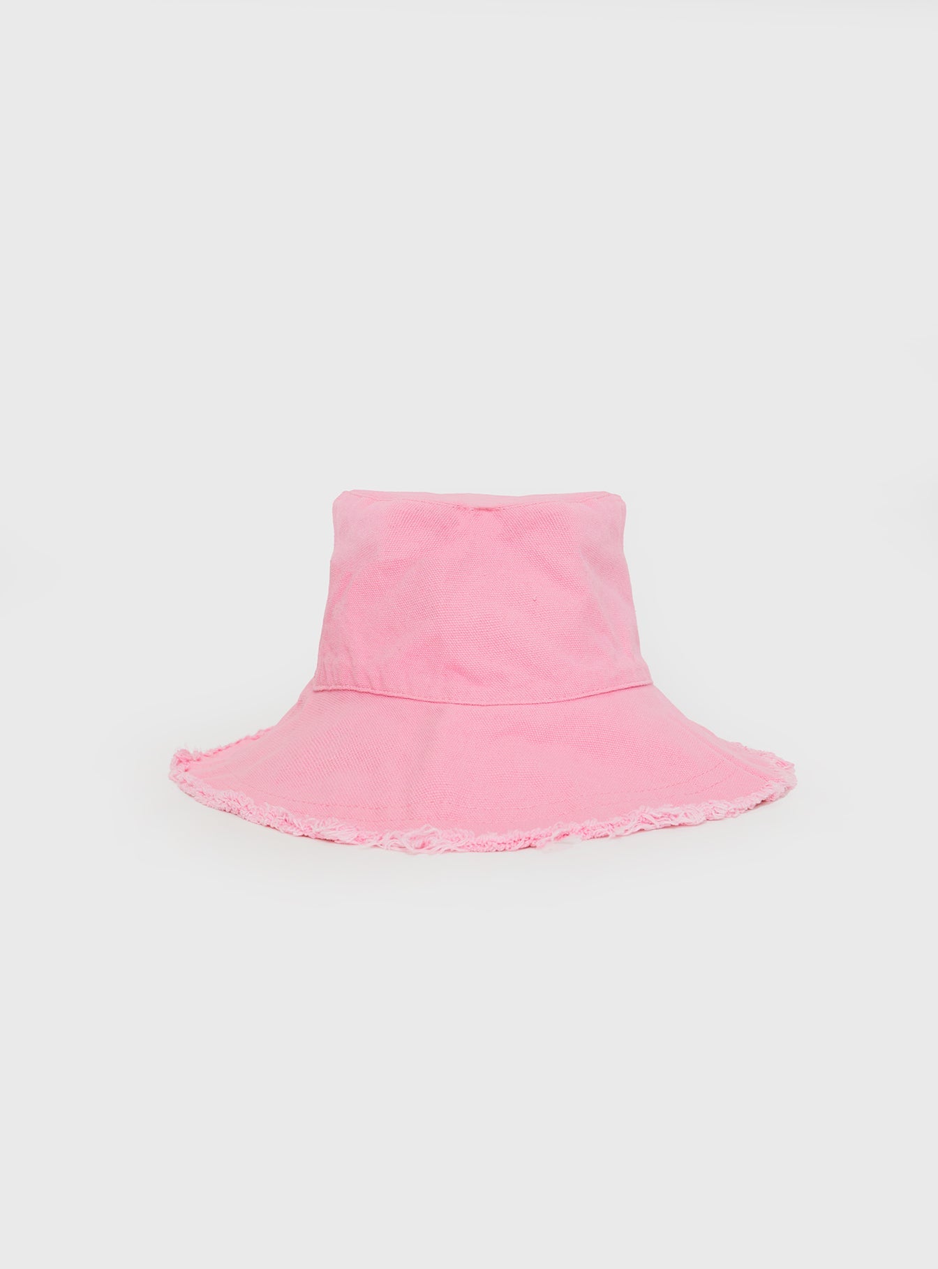 Bucket hat Soft brim, raw edge hem
