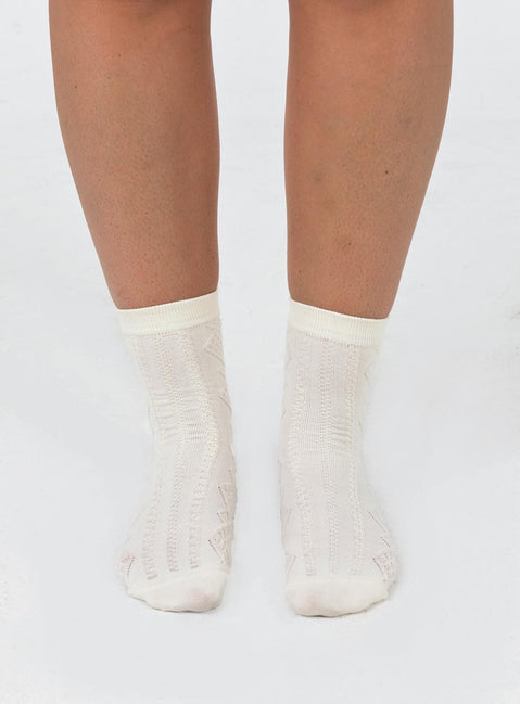 Crew socks Elasticated  Good stretch  OSFM Hand wash only 