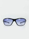 Sunglasses Wrap around style  Blue tinted lenses  Lightweight