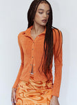 Elody Long Sleeve Top Orange