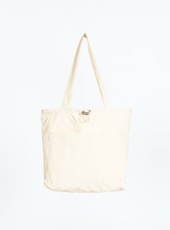 Tote bag Fixed shoulder straps, internal and external slip pockets, drawstring fastening