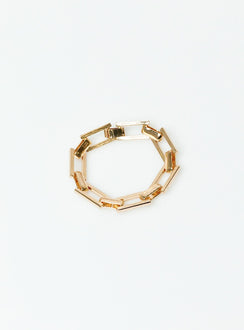 Bracelet Gold toned Chunky style Clasp fastening