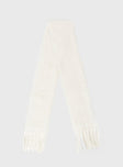 Cream Scarf Soft knit material with good stretch 