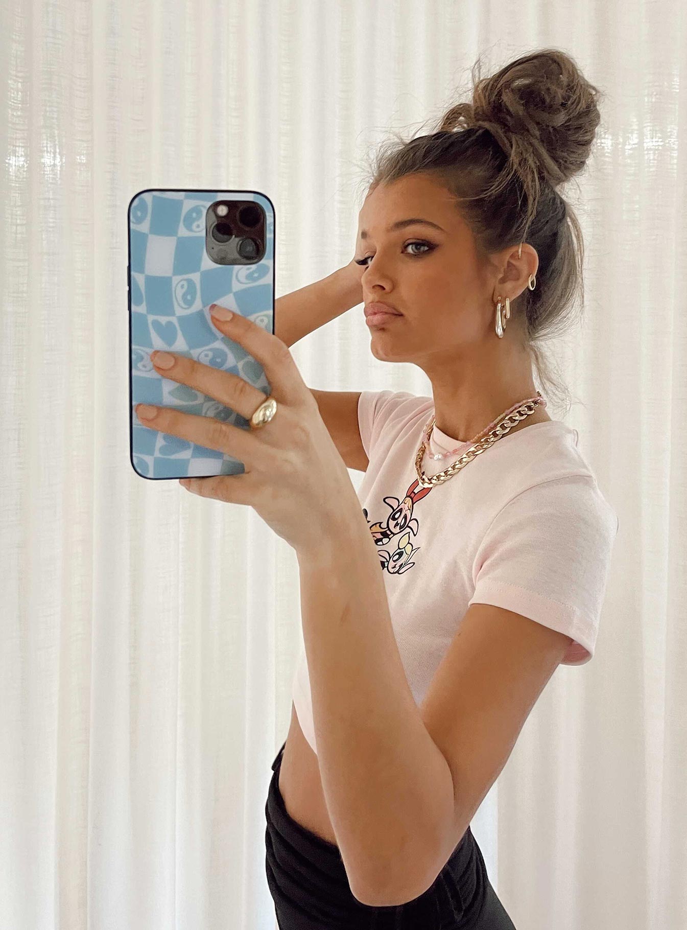 More Than A Feeling iPhone Case Blue / White