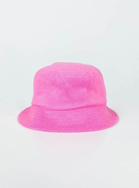 Bucket hat Terry towelling material Soft brim Inner band Fully lined