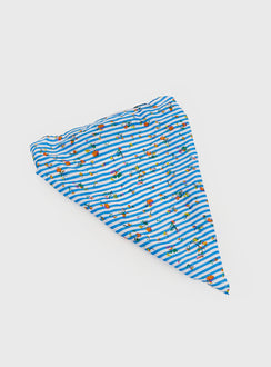 Headband Scarf design, graphic floral print Elasticated band, inner double hair comb slides 