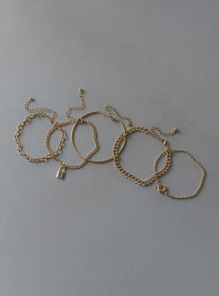 Bracelet Pack of five  These can be worn separately Chain styles  Solid band style  Locket pendant  Lobster clasp fastening 